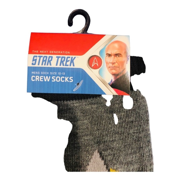 Star Trek‎ Jean-Luc Picard gray crew socks new. - Picture 2 of 8
